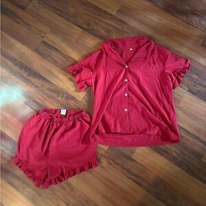 SHEIN Red Pajama Set